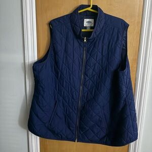 Old Navy Blue Quilted Vest Lightweight Outerwear